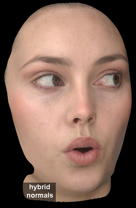 A 3D computer graphic image of Emily by Image Metrics 