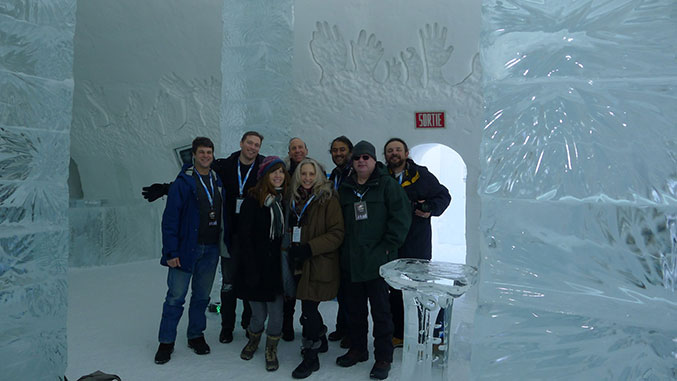 The art team also went to Quebec, Canada to visit the Ice Hotel as part of their research.