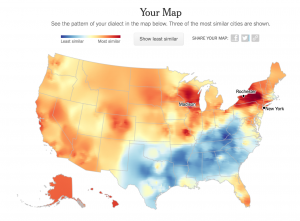 This is my map -- I'm from Rochester (so it was pretty accurate).