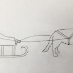 Jurgens: Toy concept sketch for single-dog dog sled
