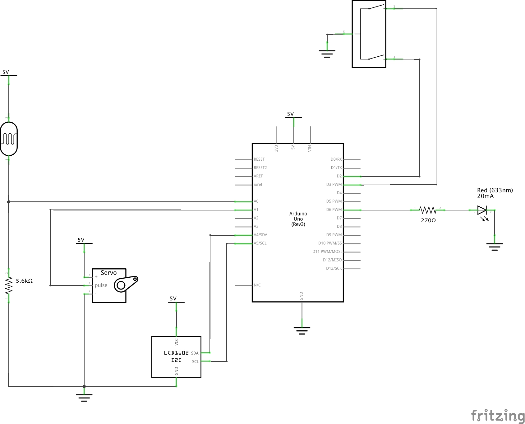 Schematic of the circuit wiring