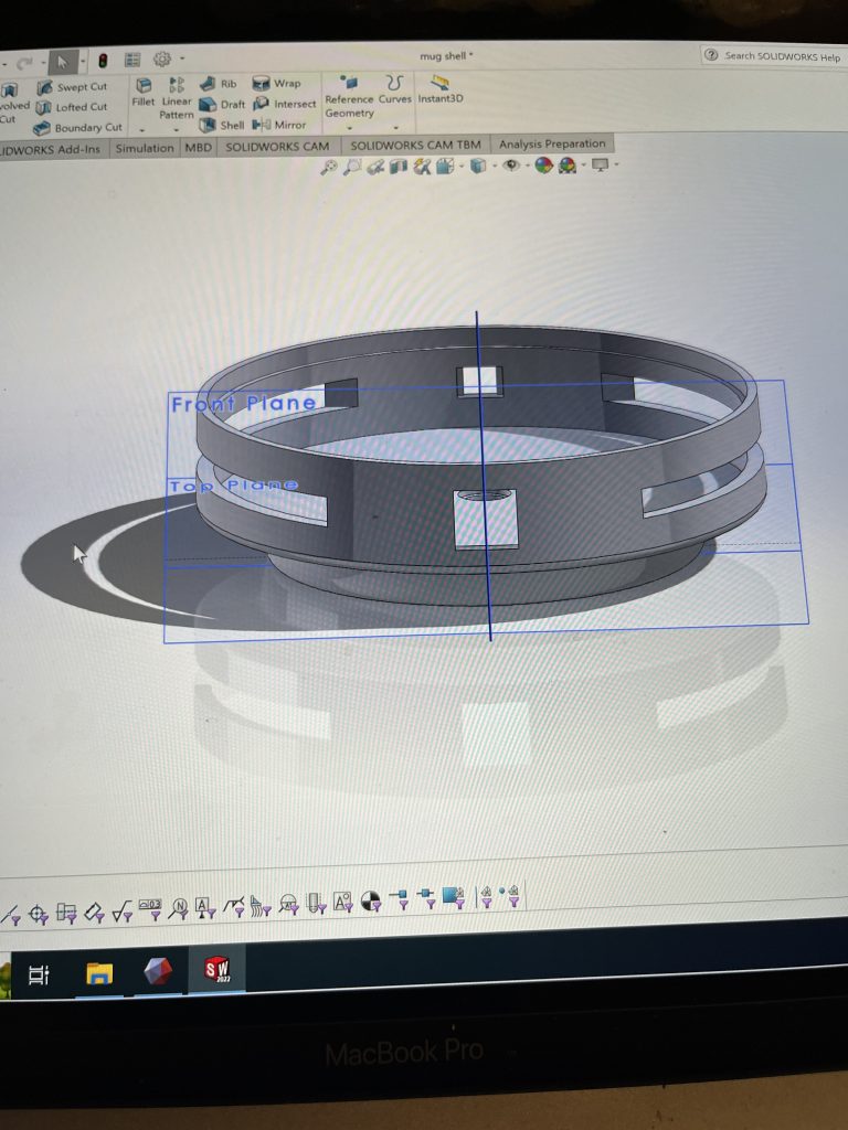 Image of Solidworks process with housing