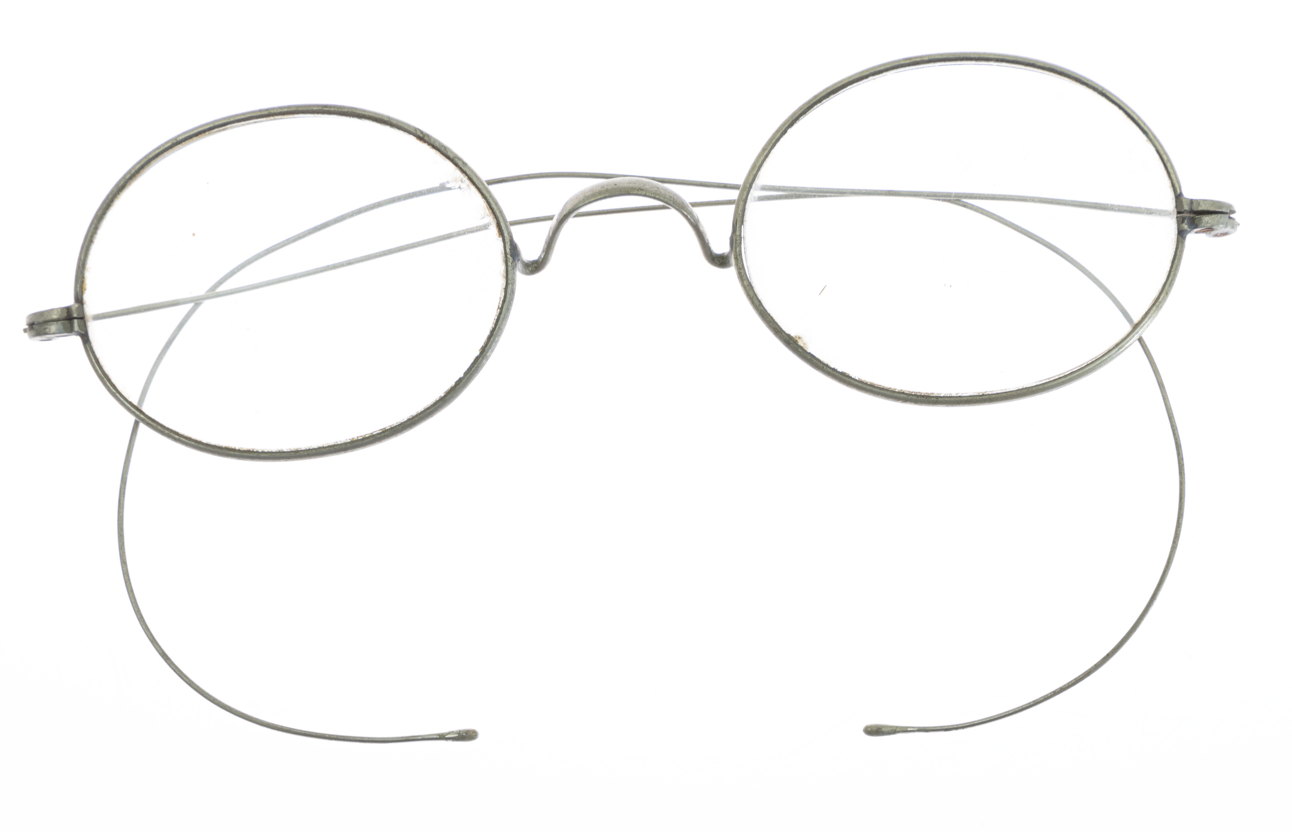 Simple wire-rim glasses from the nineteenth century.